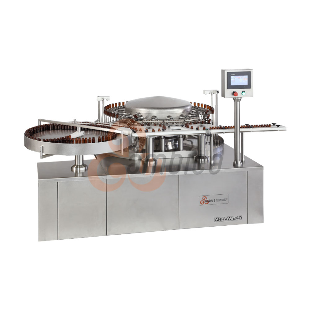 Automatic High Speed Rotary Ampoule Washing Machines. Models: AHRAW-120, AHRAW-240 and AHRAW-300